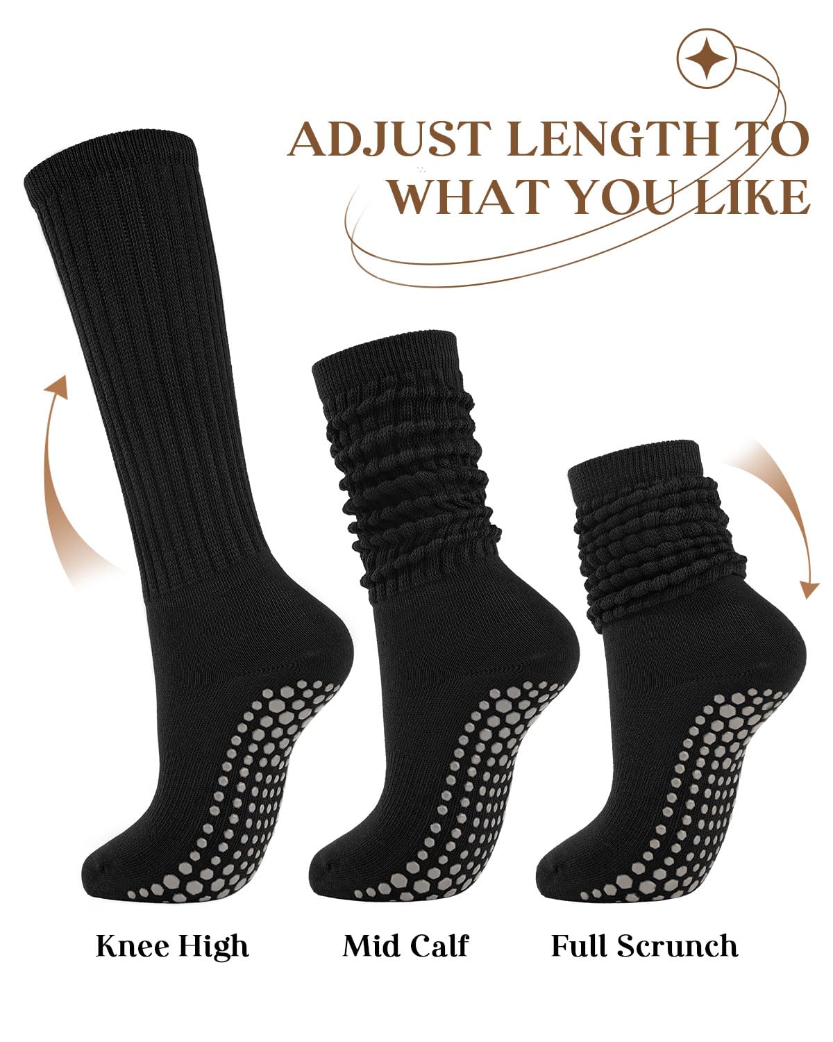 Century Star Non-Slip Yoga Pilates Socks