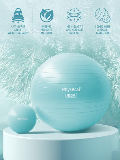 Yoga Ball with Pump – 4 Sizes for Fitness & Therapy