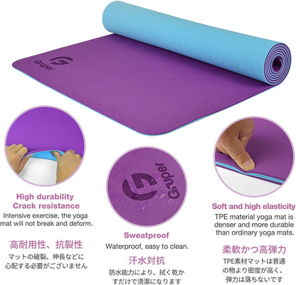 Non-Slip Eco-Friendly Yoga Mat with Strap