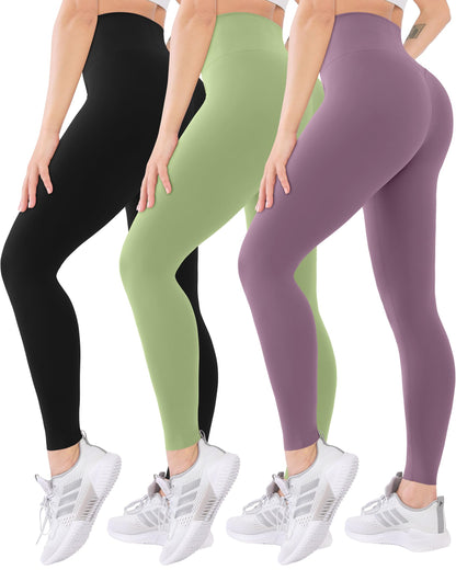 Blisset 3-Pack High Waisted Leggings for Women