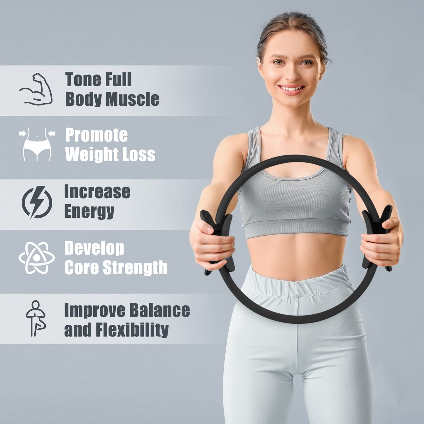 RitFit 14" Pilates Magic Ring with Workout Guide