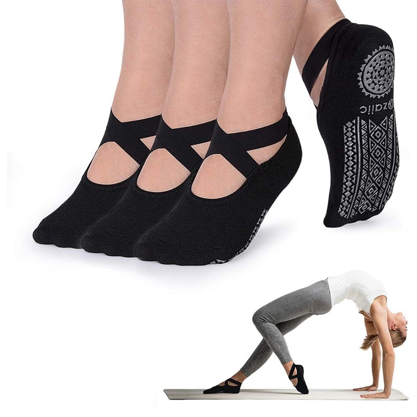 Ozaiic Non-Slip Yoga Socks for Women