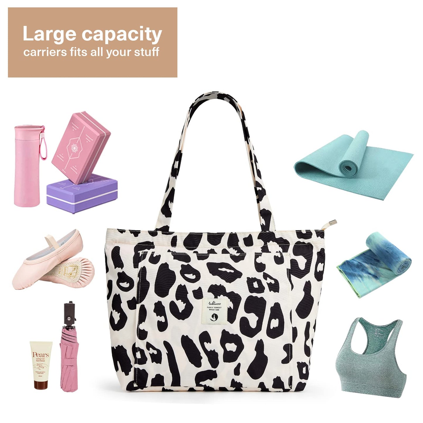 WLLWOO Yoga Mat Tote Bag for Women