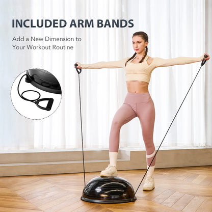 ZELUS Balance Ball Trainer with Resistance Bands