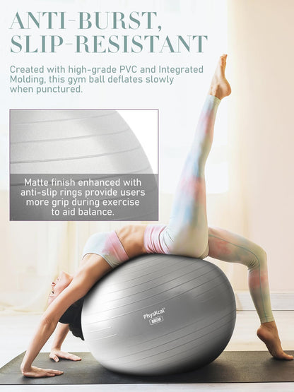 Yoga Ball with Pump – 4 Sizes for Fitness & Therapy