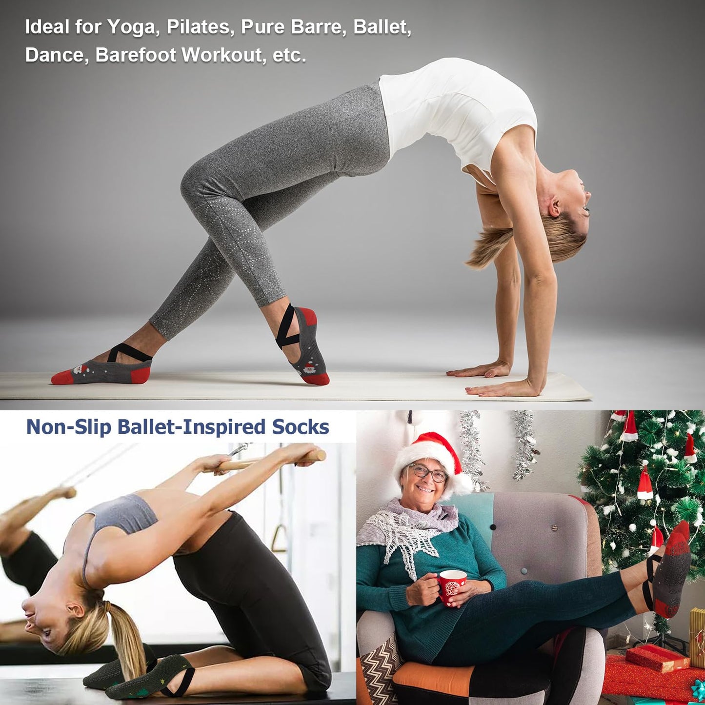 Ozaiic Non-Slip Yoga Socks for Women