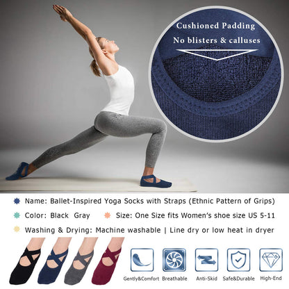 Ozaiic Non-Slip Yoga Socks for Women