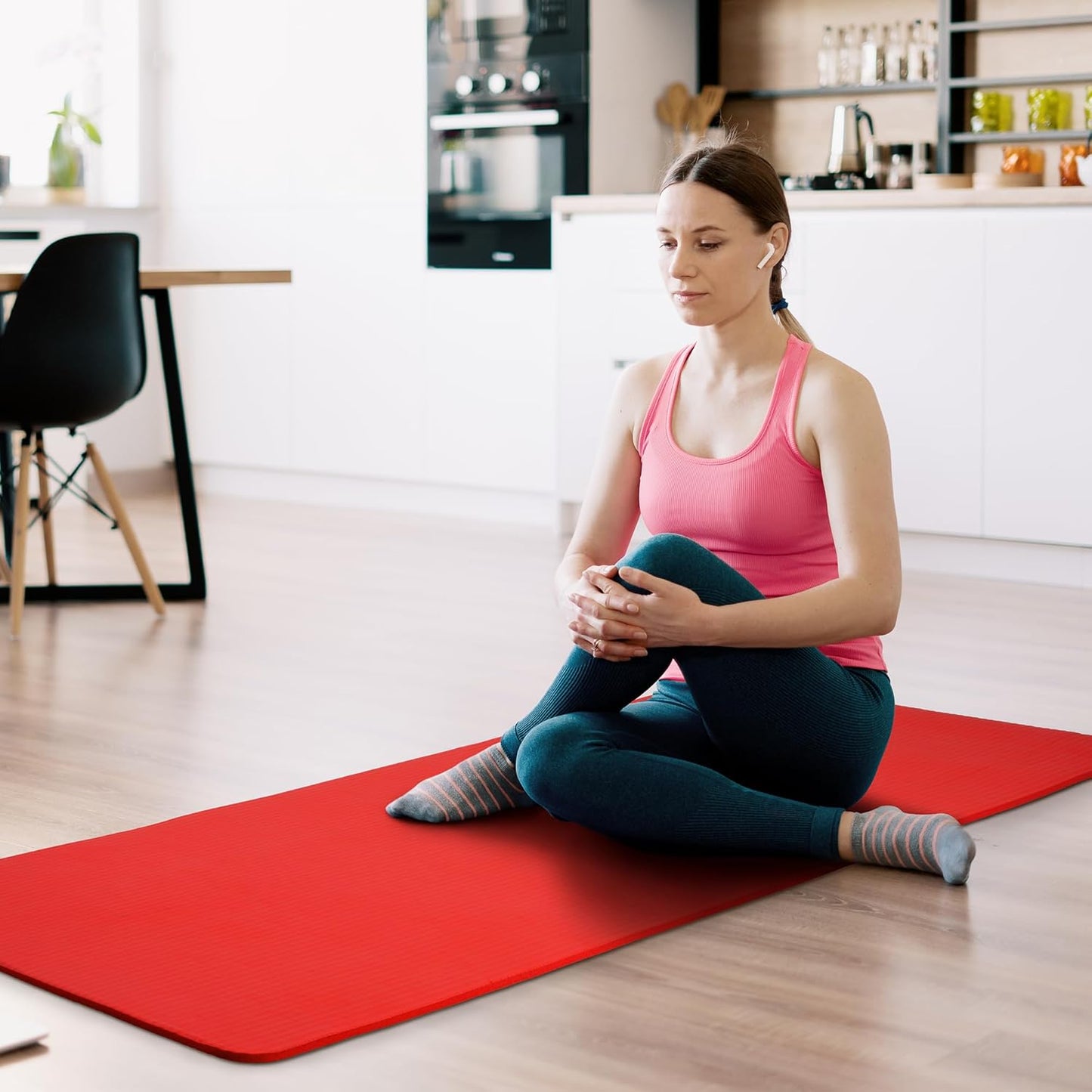 Extra Thick 1/2" High-Density Yoga Mat with Strap