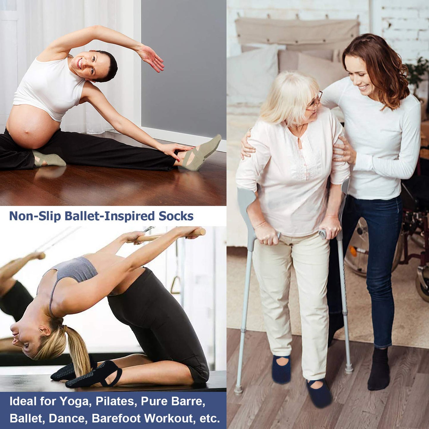 Ozaiic Non-Slip Yoga Socks for Women