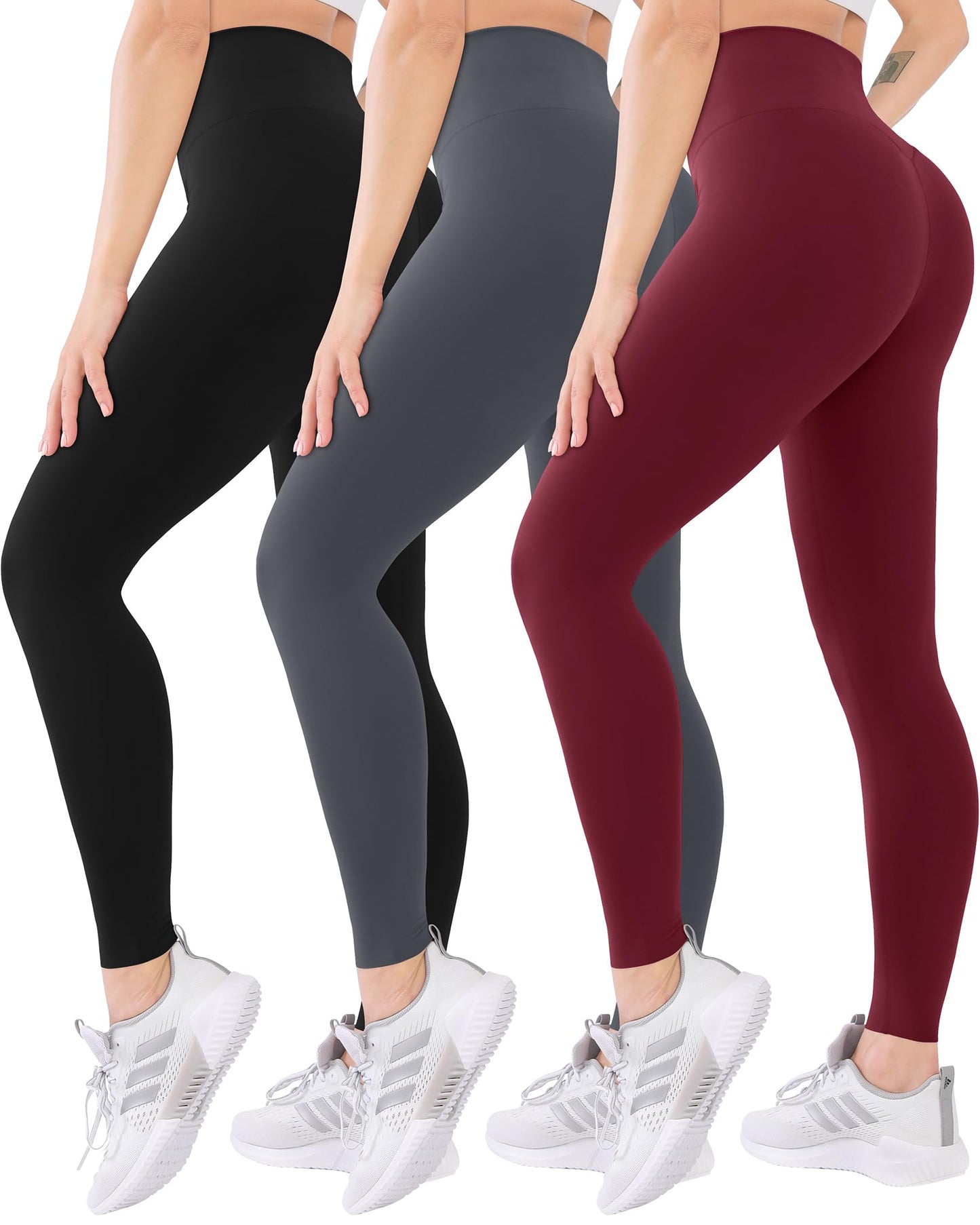 Blisset 3-Pack High Waisted Leggings for Women