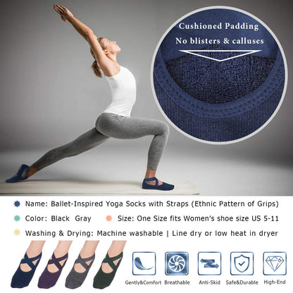 Ozaiic Non-Slip Yoga Socks for Women