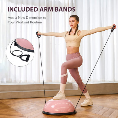 ZELUS Balance Ball Trainer with Resistance Bands