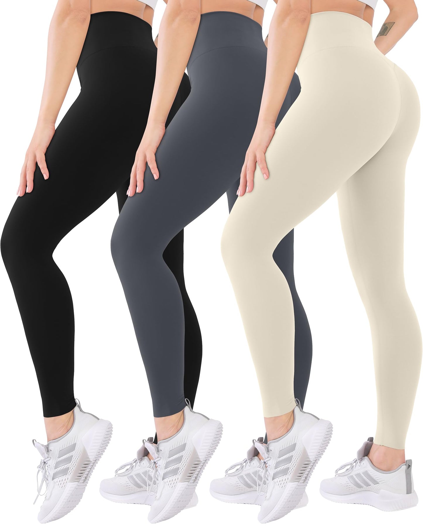 Blisset 3-Pack High Waisted Leggings for Women