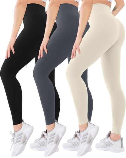Blisset 3-Pack High Waisted Leggings for Women