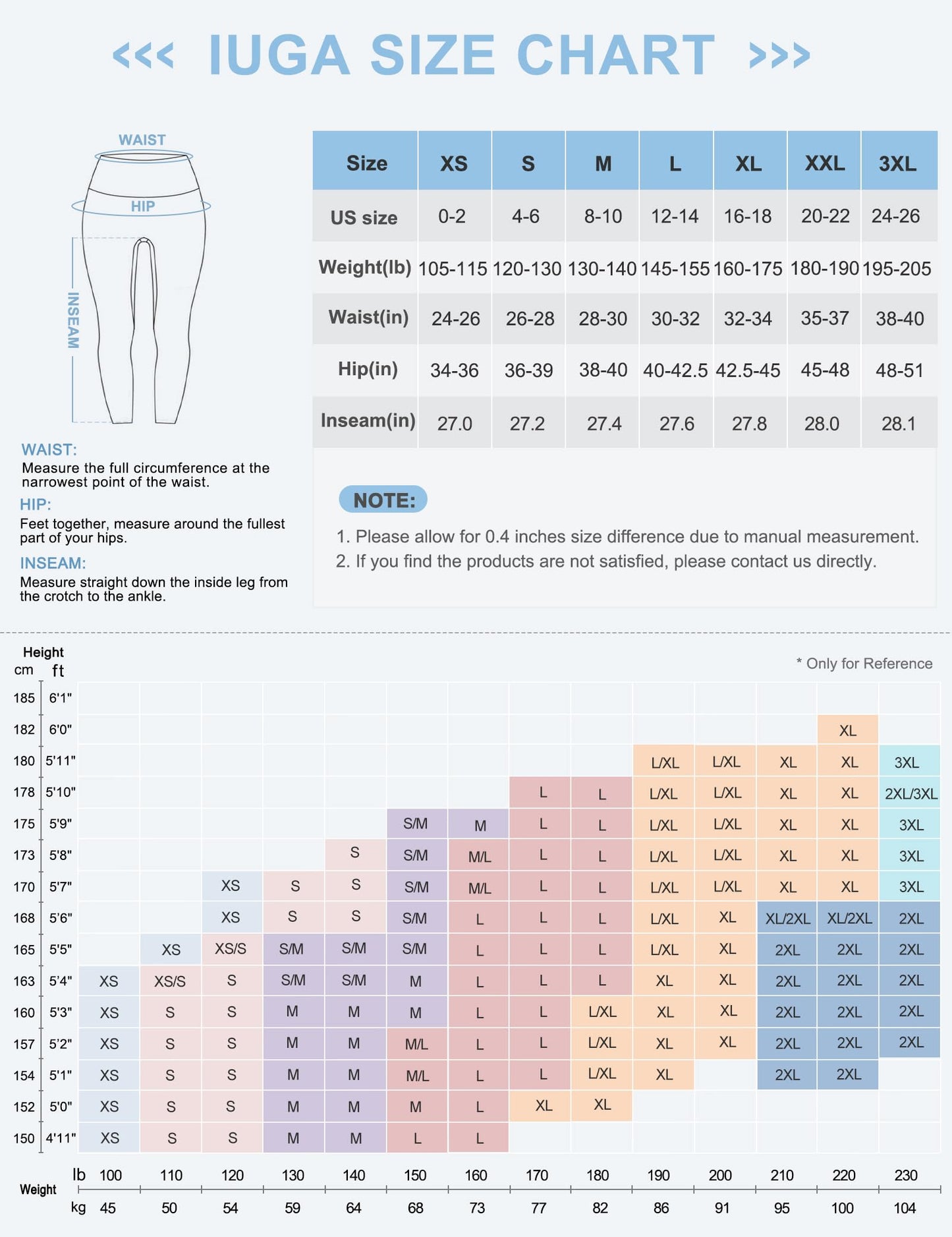 IUGA High Waist Yoga Leggings with Pockets