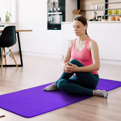 Extra Thick 1/2" High-Density Yoga Mat with Strap