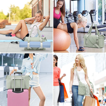 MAXTOP Women’s Gym & Yoga Duffle Bag with Shoe Pouches