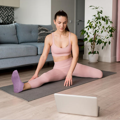 YeuG Non-Slip Pilates Socks for Women (4/6 Pairs)
