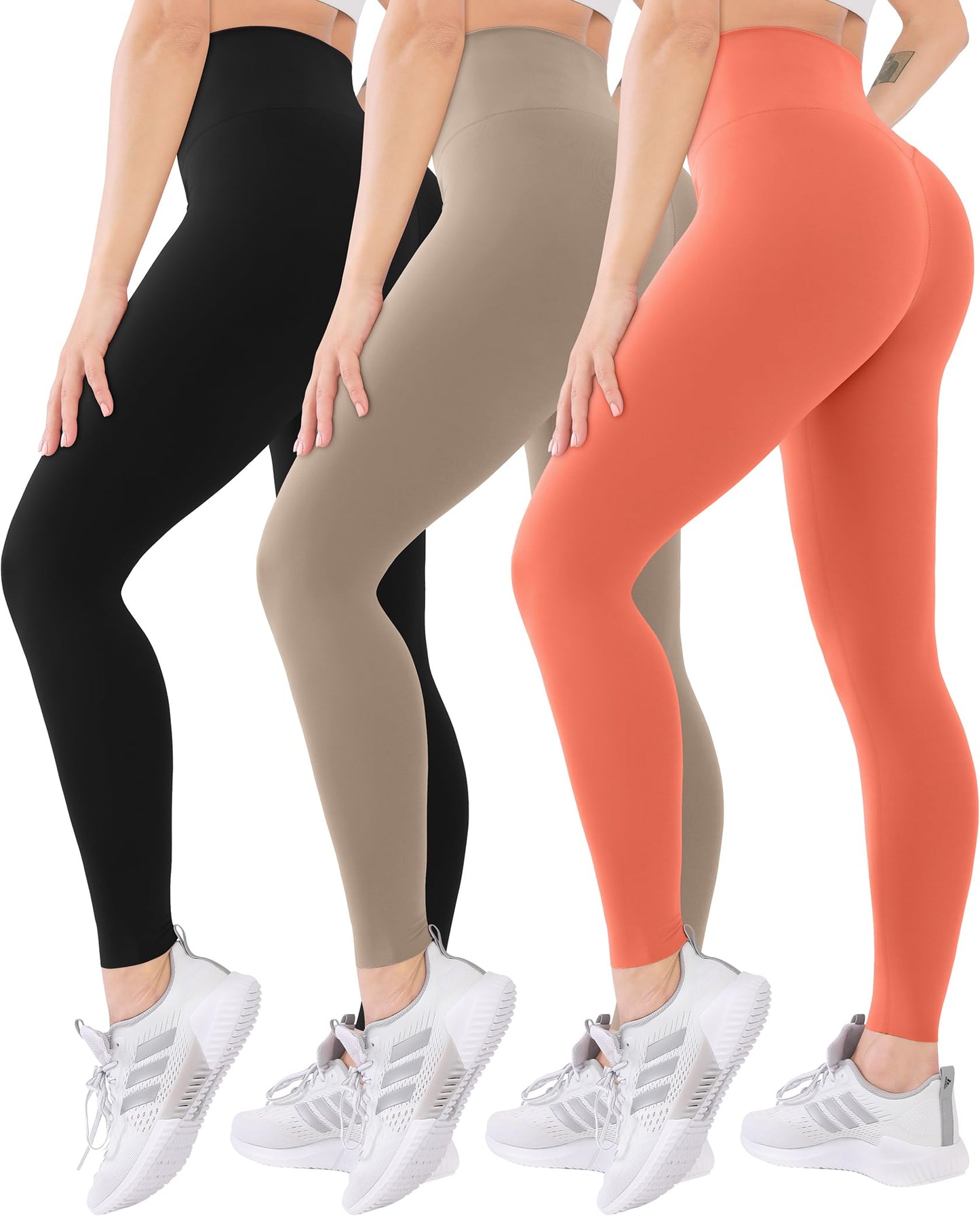 Blisset 3-Pack High Waisted Leggings for Women
