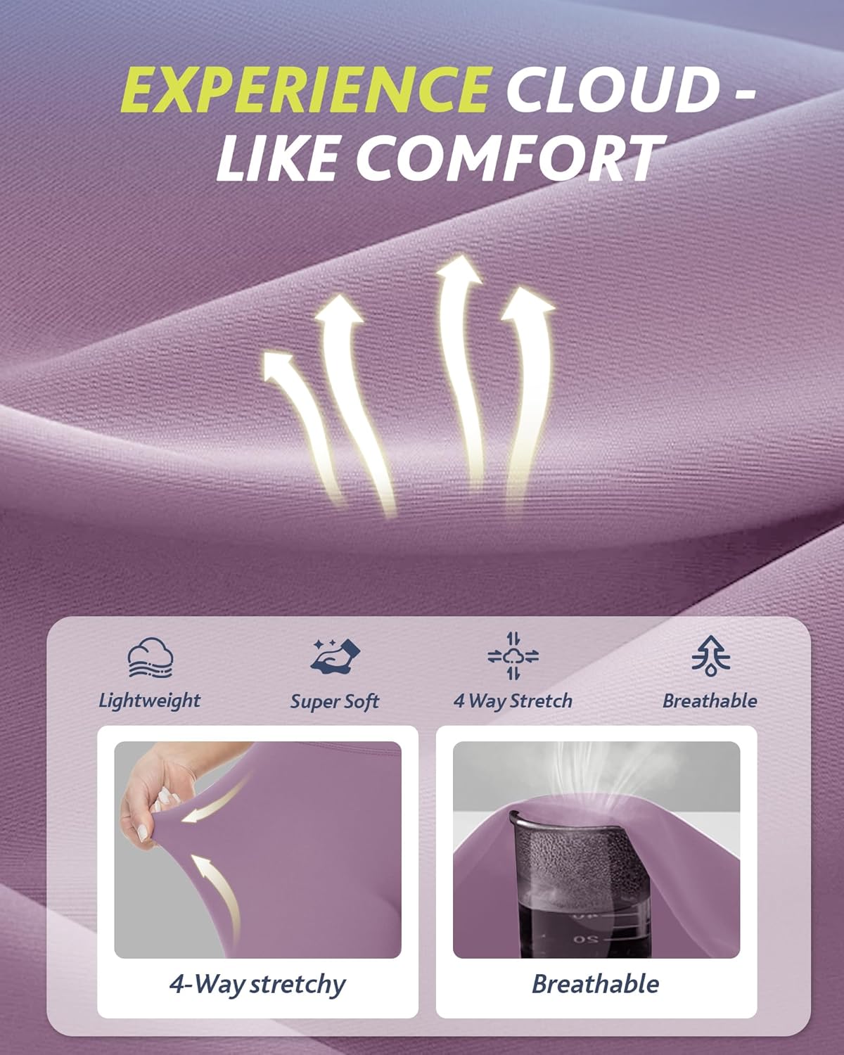 CAMPSNAIL 4-Pack Women’s High Waisted Leggings