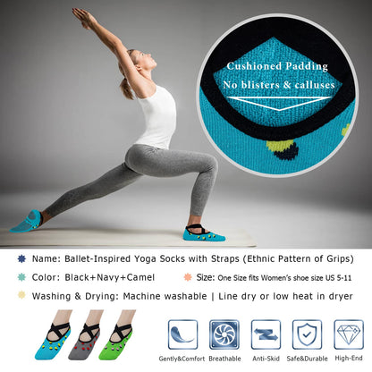 Ozaiic Non-Slip Yoga Socks for Women