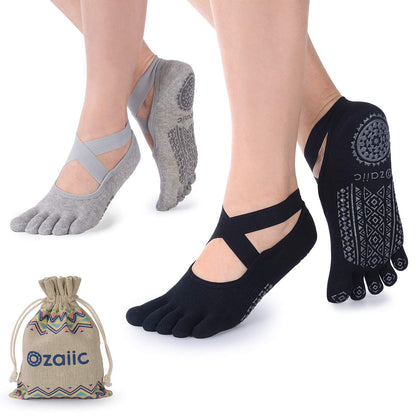Ozaiic Women’s Non-Slip Yoga Socks with Grips