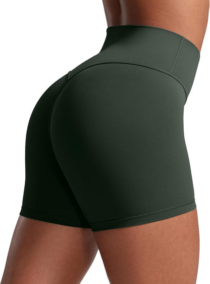 CRZ YOGA Women’s Scrunch Butt Biker Shorts