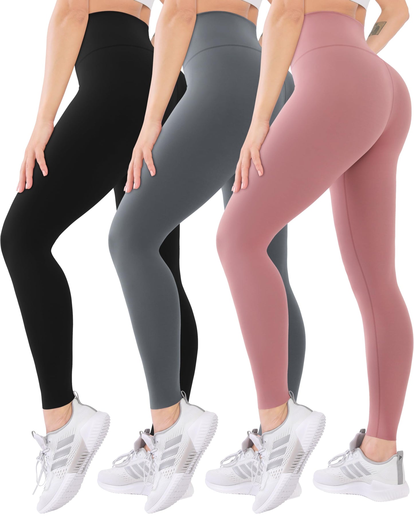 Blisset 3-Pack High Waisted Leggings for Women