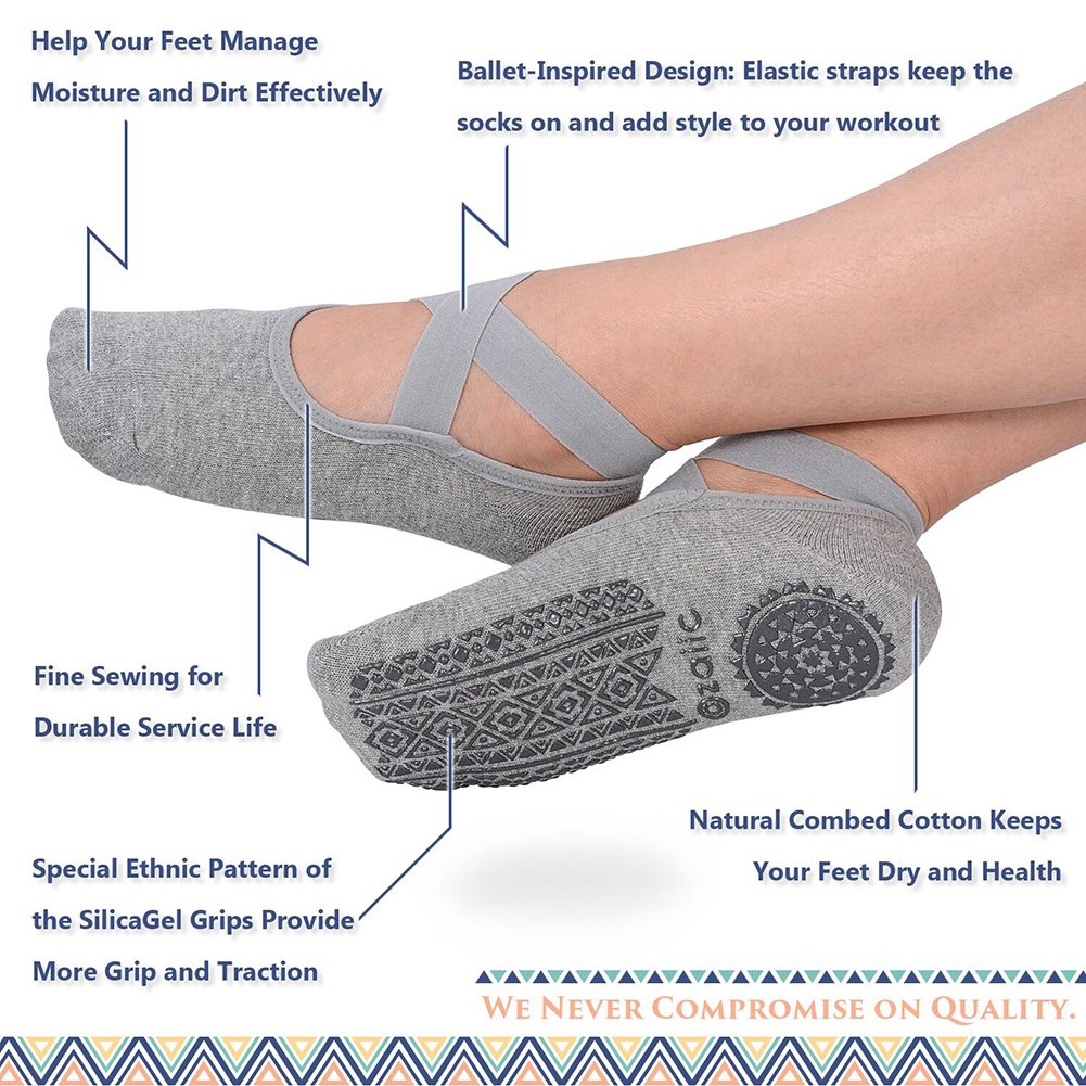 Ozaiic Non-Slip Yoga Socks for Women