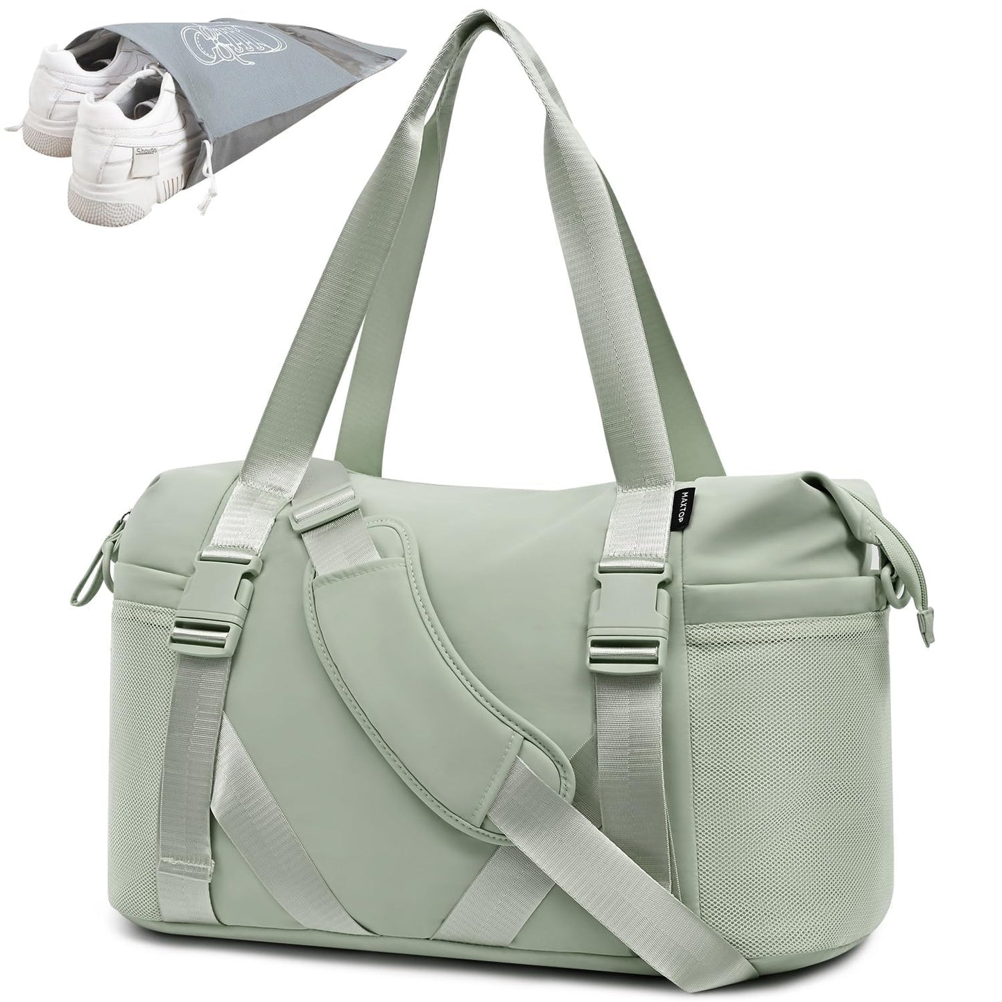 MAXTOP Women’s Gym & Yoga Duffle Bag with Shoe Pouches