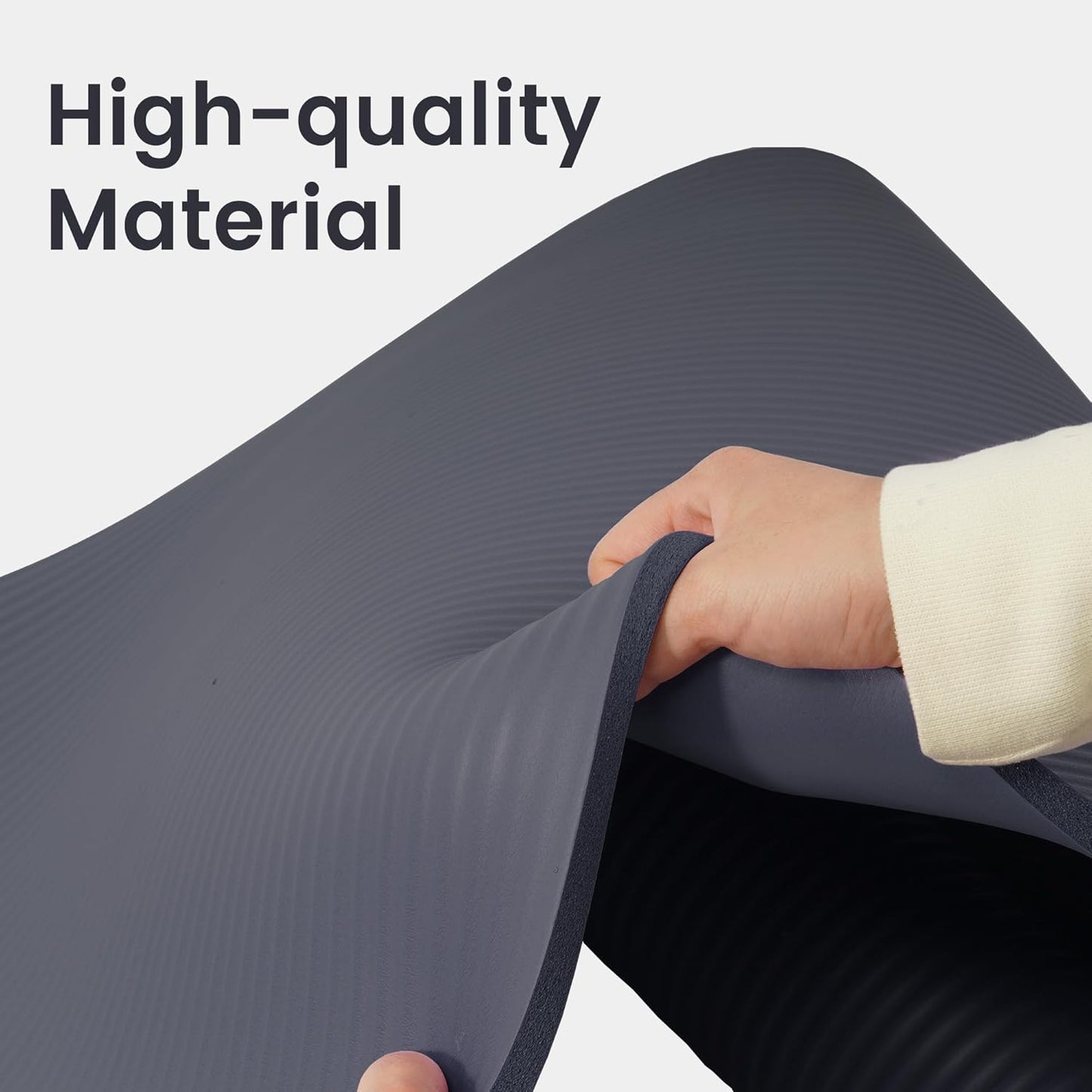 Extra Thick 1/2" High-Density Yoga Mat with Strap