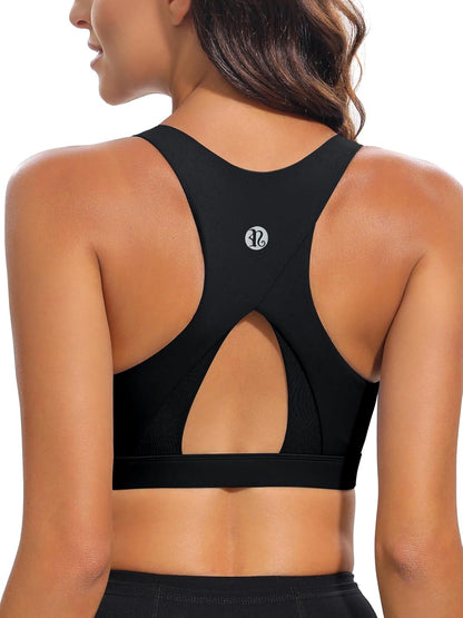 RUNNING GIRL High-Impact Racerback Sports Bra