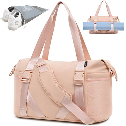 MAXTOP Women’s Gym & Yoga Duffle Bag with Shoe Pouches