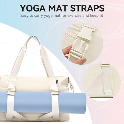 MAXTOP Women’s Gym & Yoga Duffle Bag with Shoe Pouches