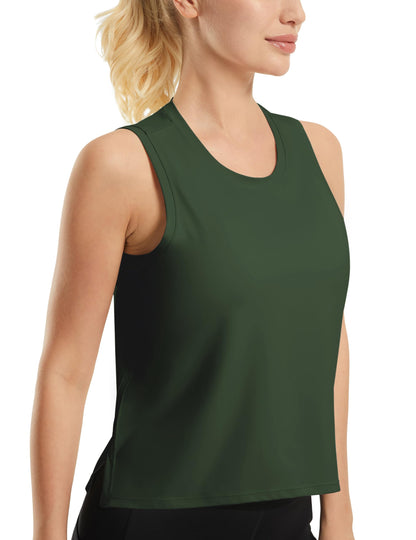 JOYSPELS Ice Silk Crop Tank Top