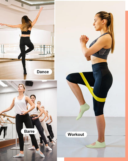 6 Pairs Women’s Non-Slip Pilates & Yoga Socks