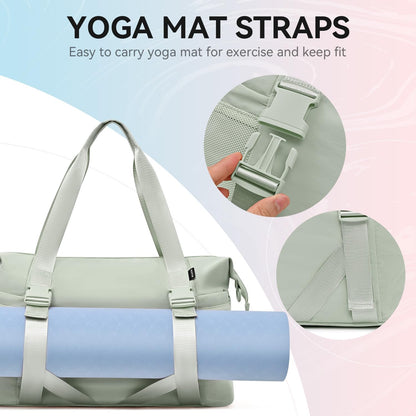 MAXTOP Women’s Gym & Yoga Duffle Bag with Shoe Pouches