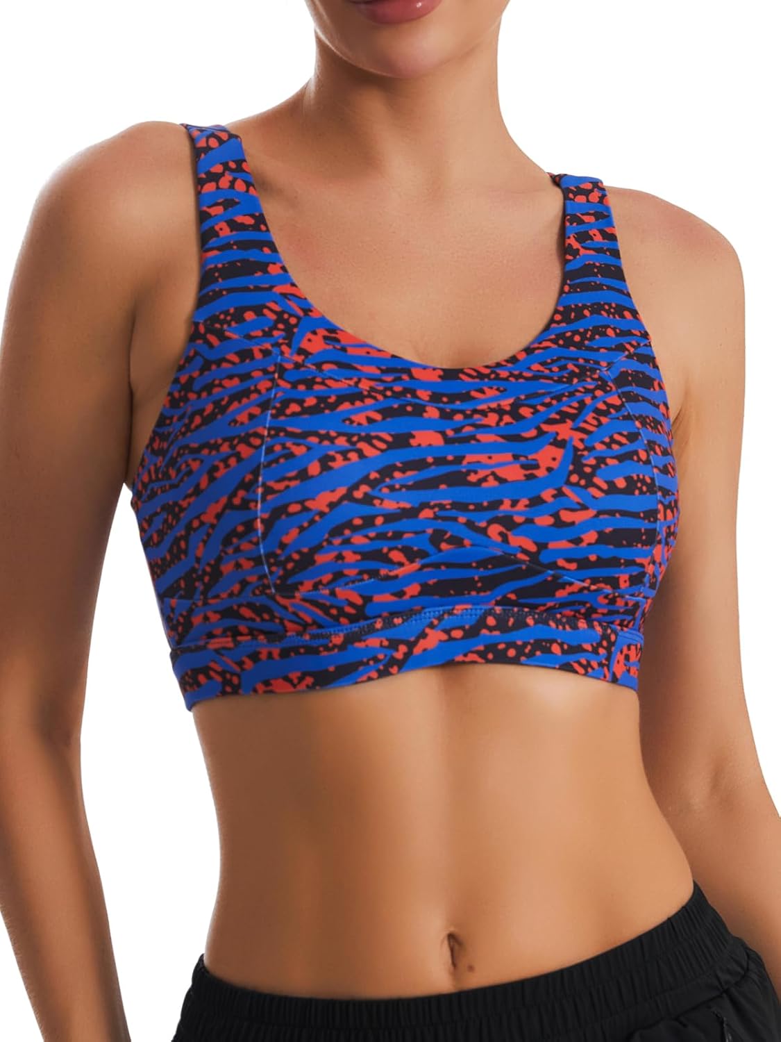 RUNNING GIRL High-Impact Racerback Sports Bra