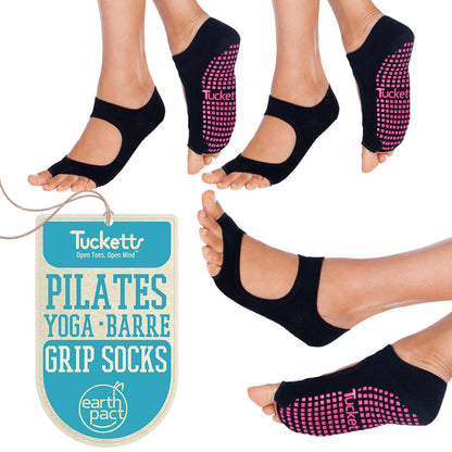 Tucketts Toeless Grip Pilates Socks for Women