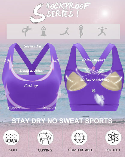 RUNNING GIRL High-Support Racerback Sports Bra