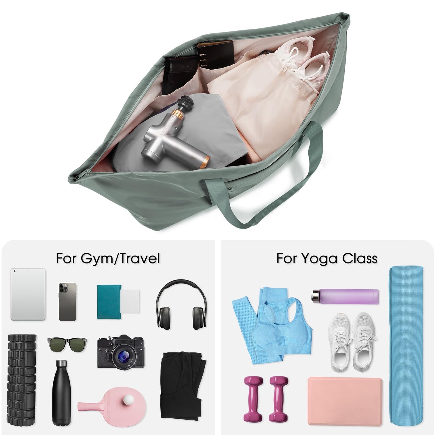 Large Yoga Mat Bag with Shoe & Wet Pocket