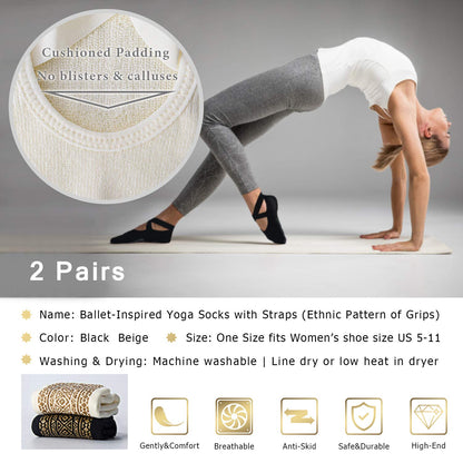 Ozaiic Non-Slip Yoga Socks for Women