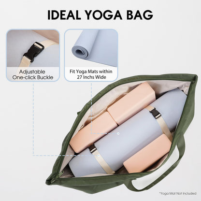 Large Yoga Mat Bag with Shoe & Wet Pocket