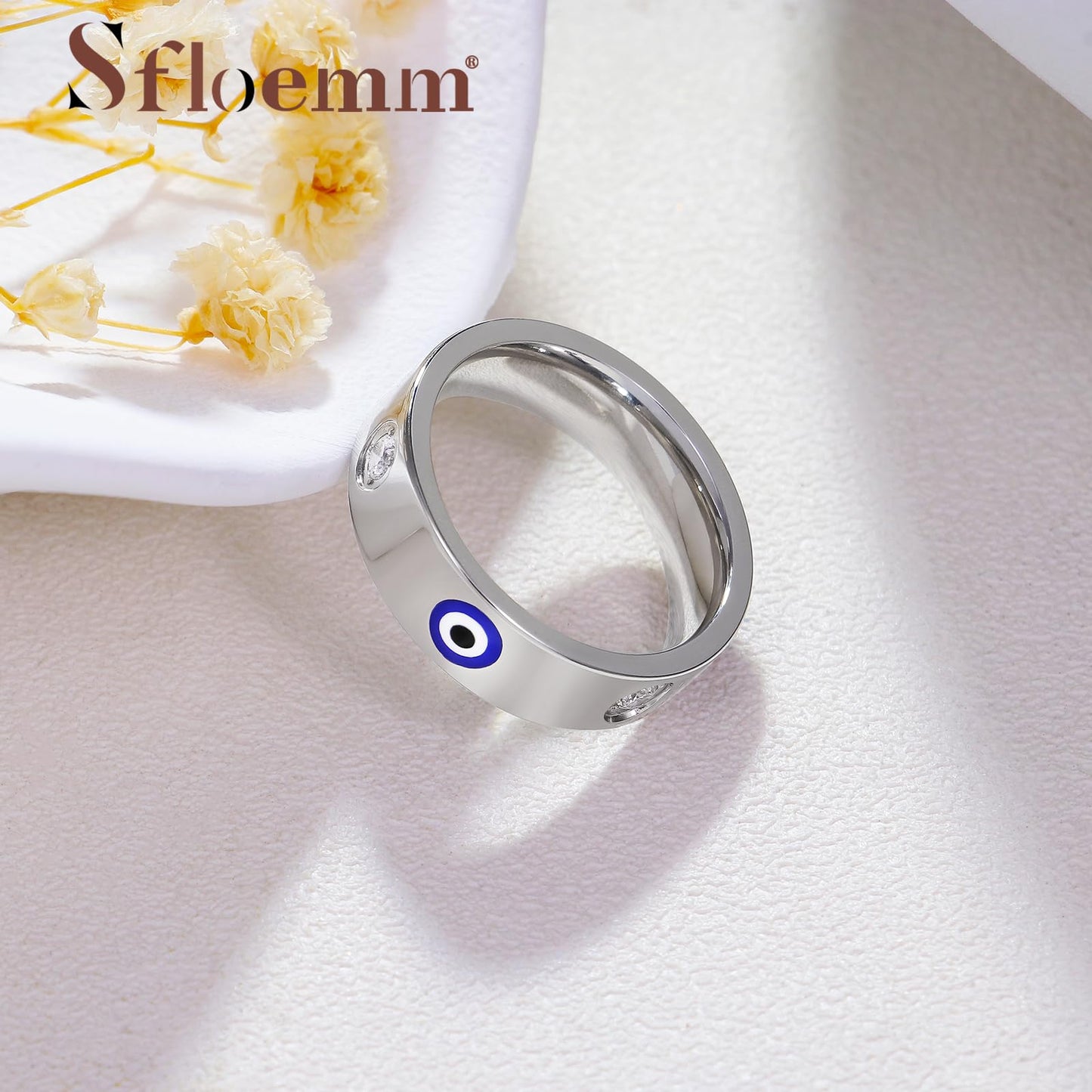 18K Gold Evil Eye Ring