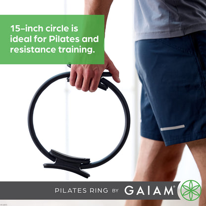 Gaiam Pilates Ring – Foam Handle Fitness Circle
