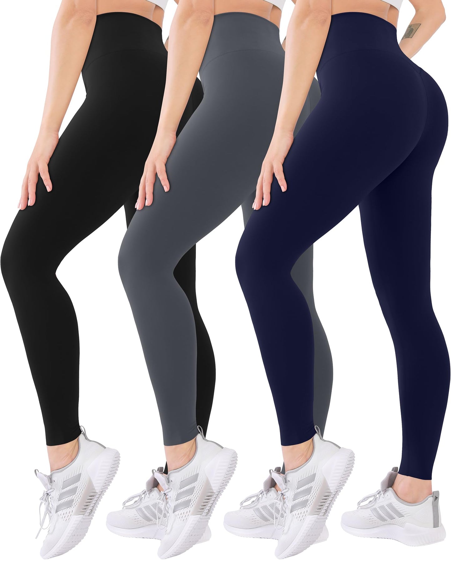 Blisset 3-Pack High Waisted Leggings for Women