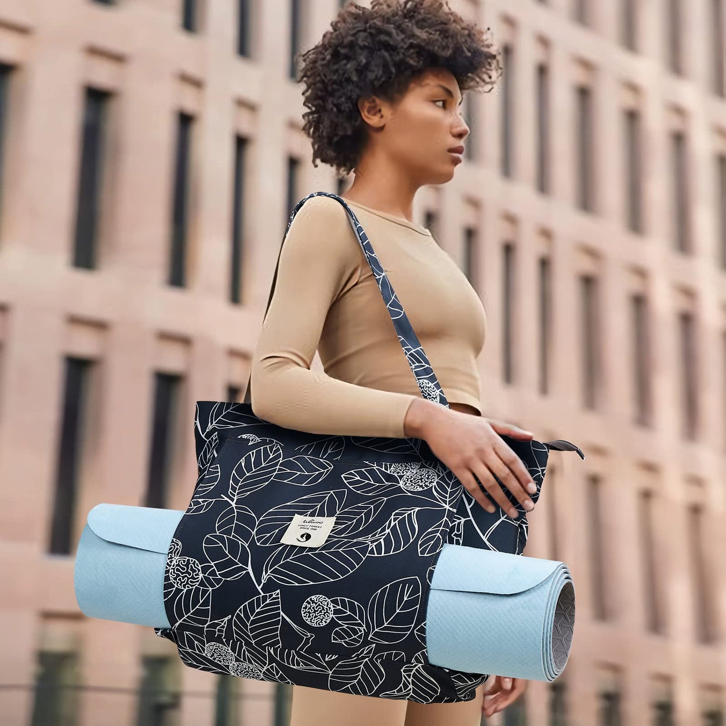 WLLWOO Yoga Mat Tote Bag for Women