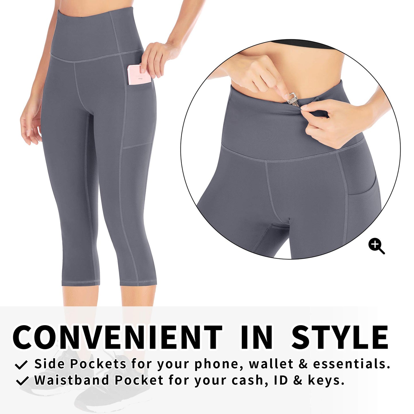 Ewedoos Women’s Capri Yoga Leggings with Pockets