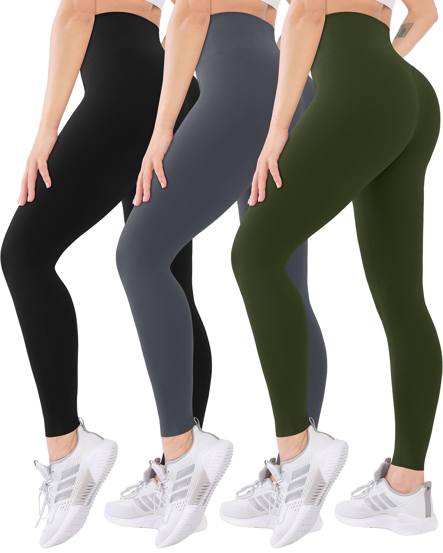 Blisset 3-Pack High Waisted Leggings for Women