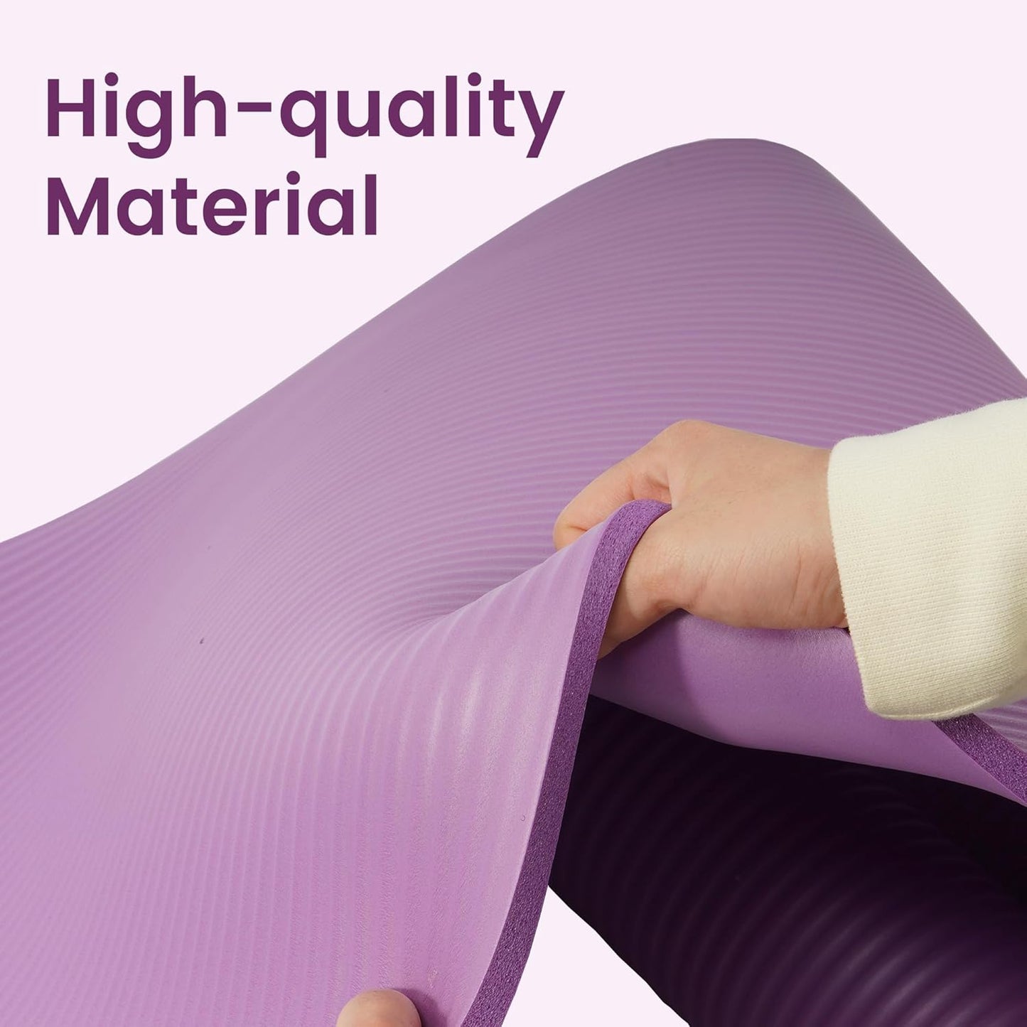 Extra Thick 1/2" High-Density Yoga Mat with Strap